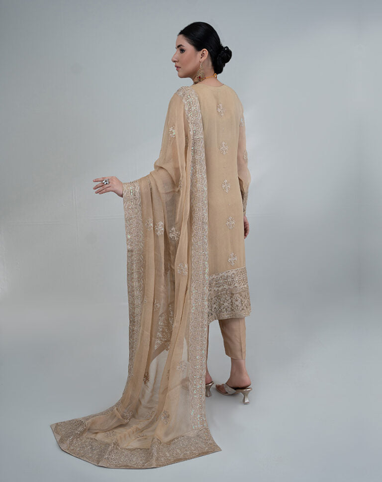 Embroidered Chiffon Luxury Suit
