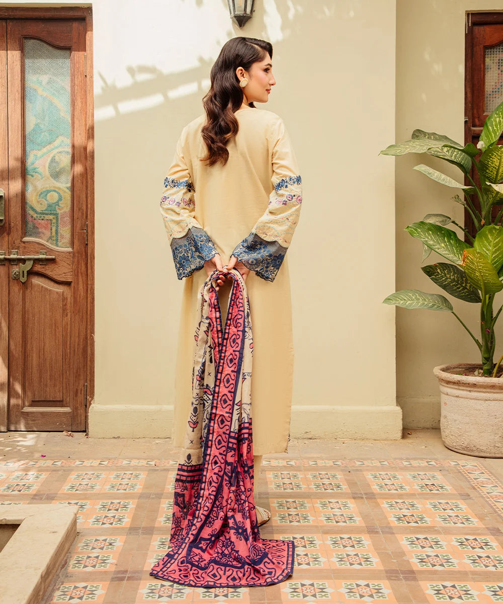 EMBROIDED 3PCS COTTON SUIT