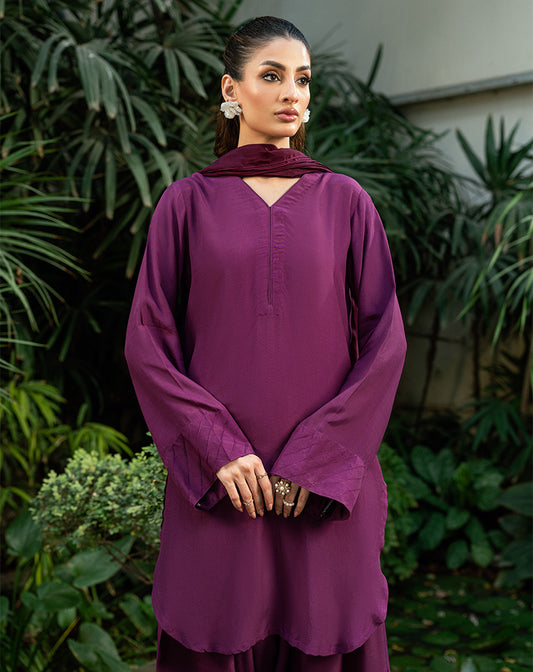 3PCS RAW SILK SUIT