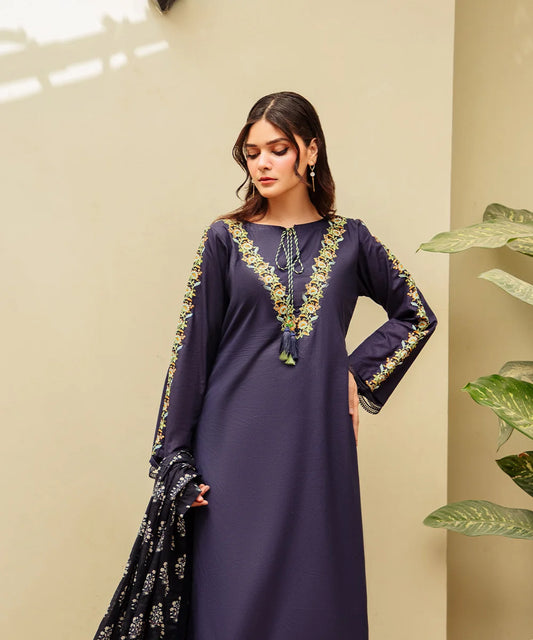 EMBROIDED 3PCS COTTON SUIT