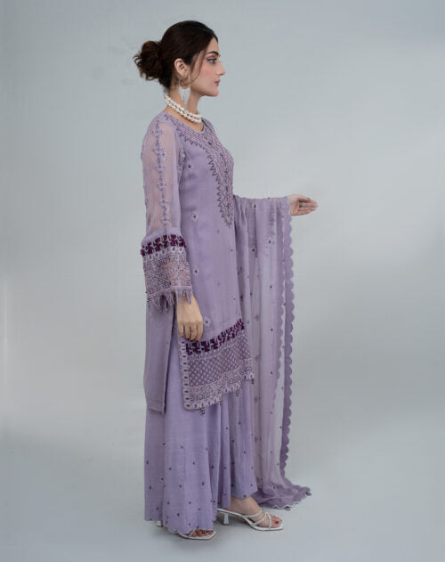 Embroidered Chiffon Luxury Suit