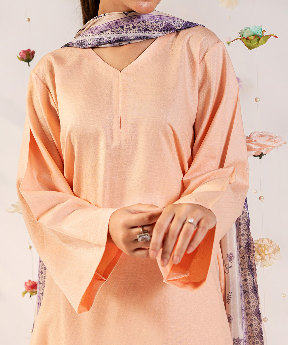 Solid Jacquard 3 pcs Shirt