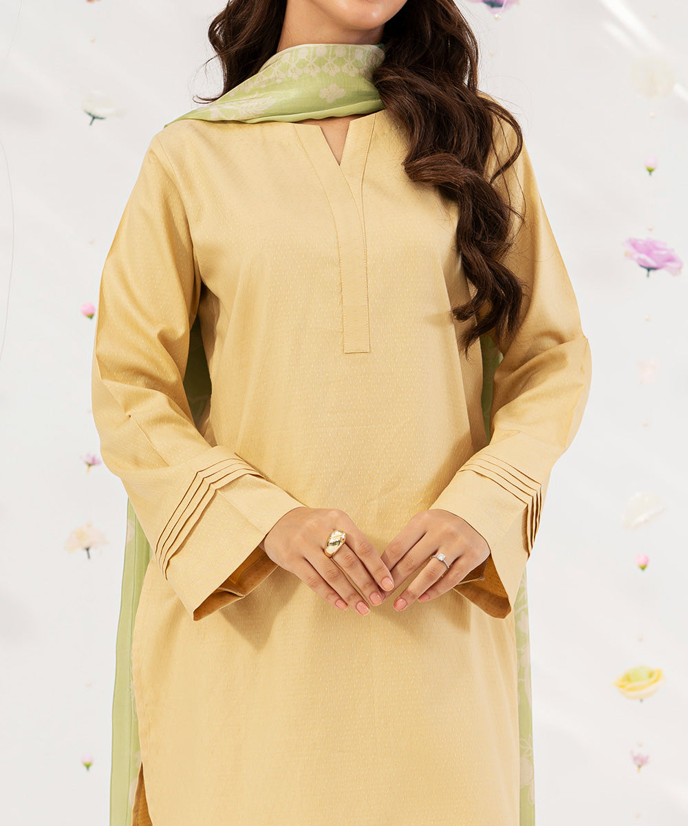 Solid Jacquard 3 pcs Shirt