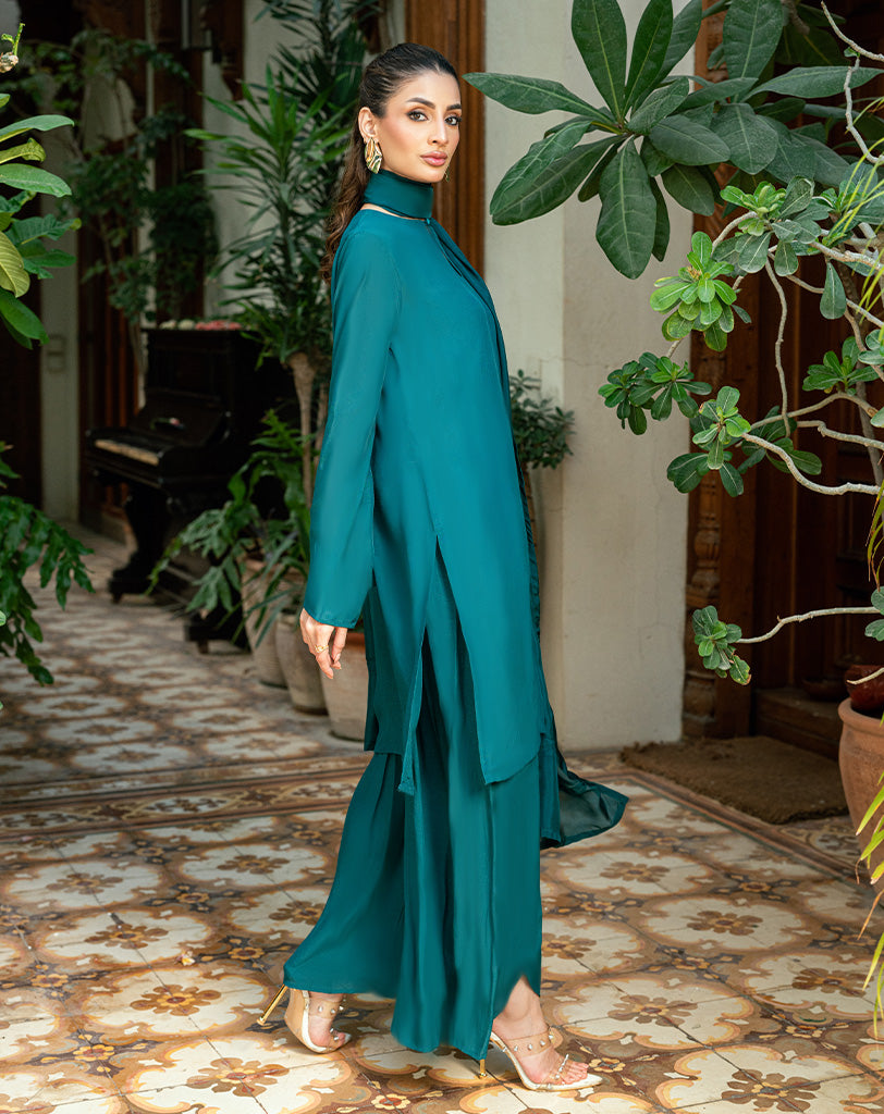 3PCS RAW SILK SUIT