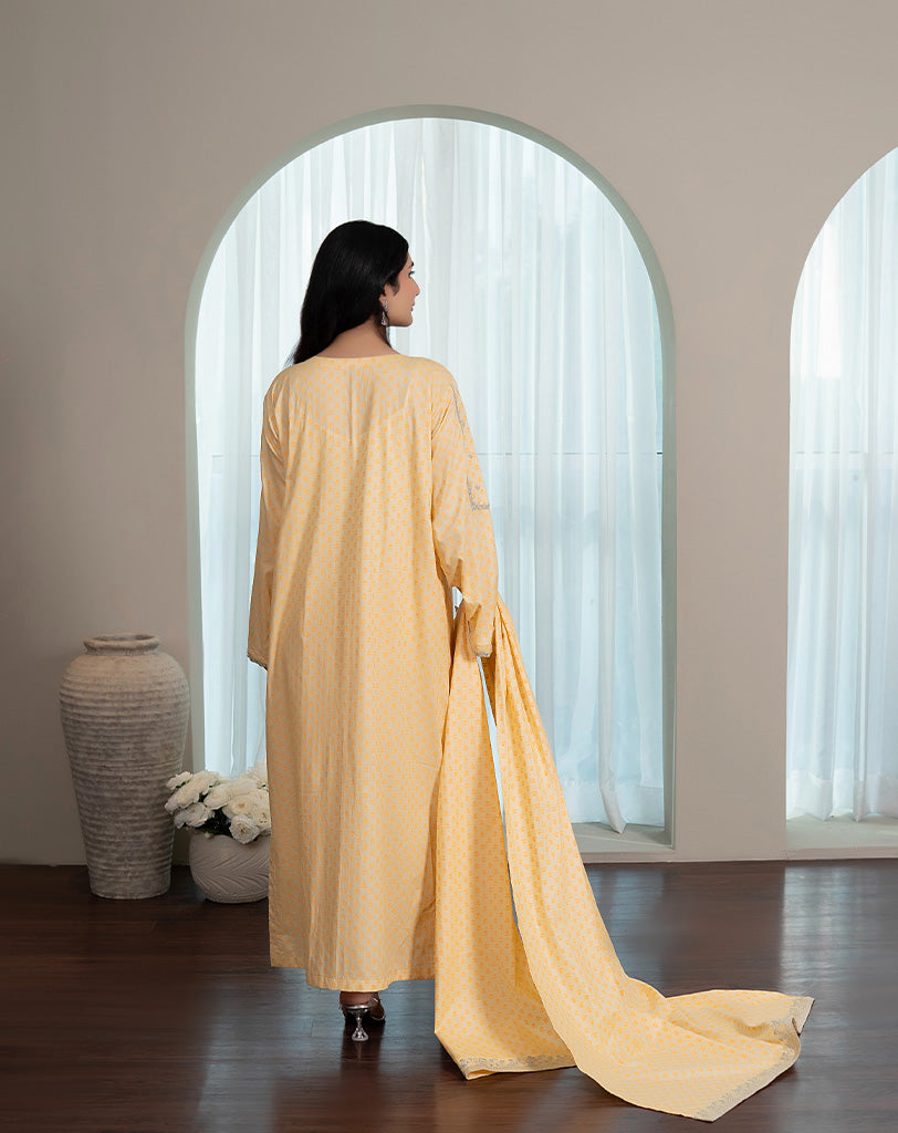 EMBROIDED 3PCS COTTON SUIT