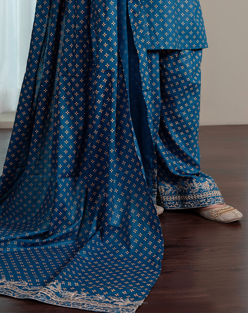 EMBROIDED 3PCS COTTON SUIT