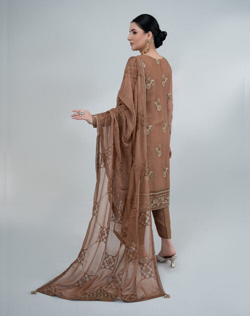 Embroidered Chiffon Luxury Suit