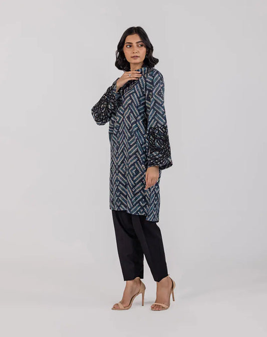 Printed Embroidrered Lawn Shirt