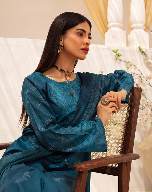 PRINTED 3PC UNSTITCHED SUIT