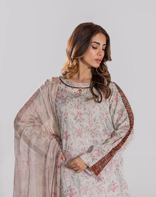 Printed Lawn Embroidery Suit