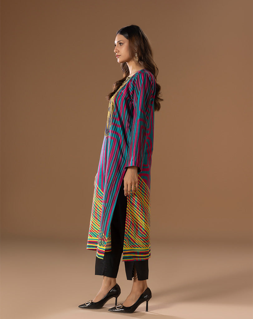 ONE PC PRINTED EMBROIDED LAWN SHIRT