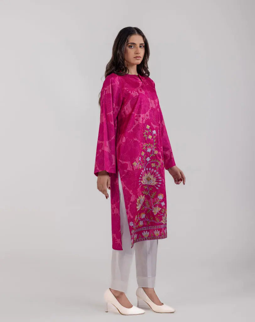 Printed Embroidrered Cotton Shirt