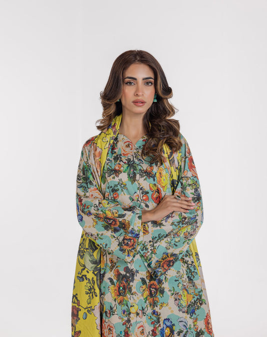 Printed 2pc suit.