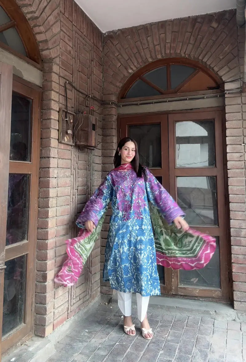 3 Piece Embroidered Printed Lawn Suit