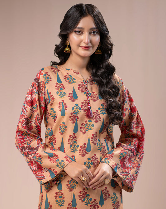 PRINTED 1PCS CHAMBRAY SHIRT