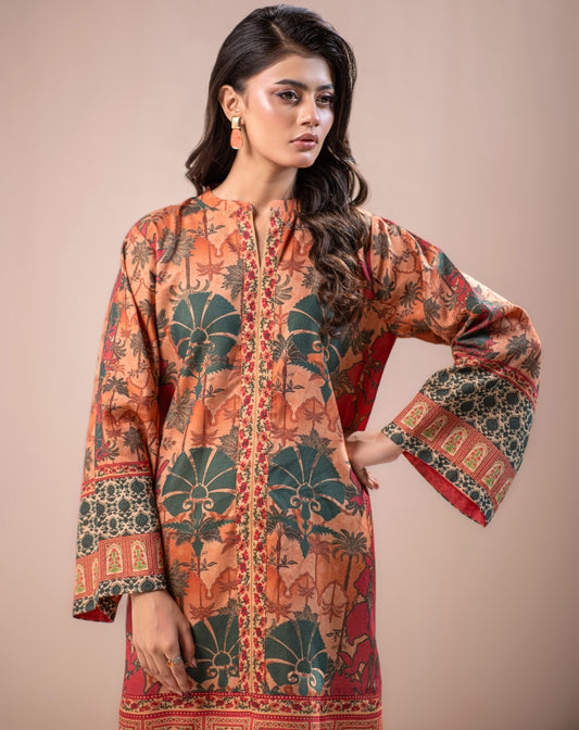 PRINTED 1PCS CHAMBRAY SHIRT