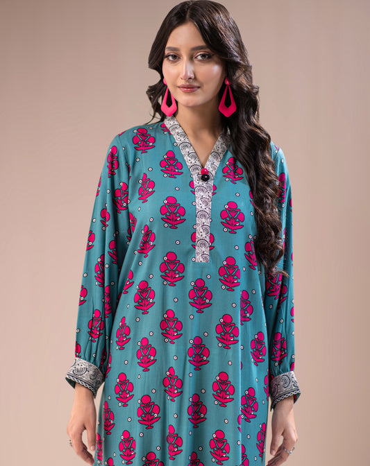 PRINTED LINEN 1PCS SHIRT