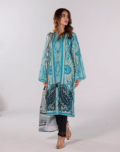 Printed 3pcs suit.