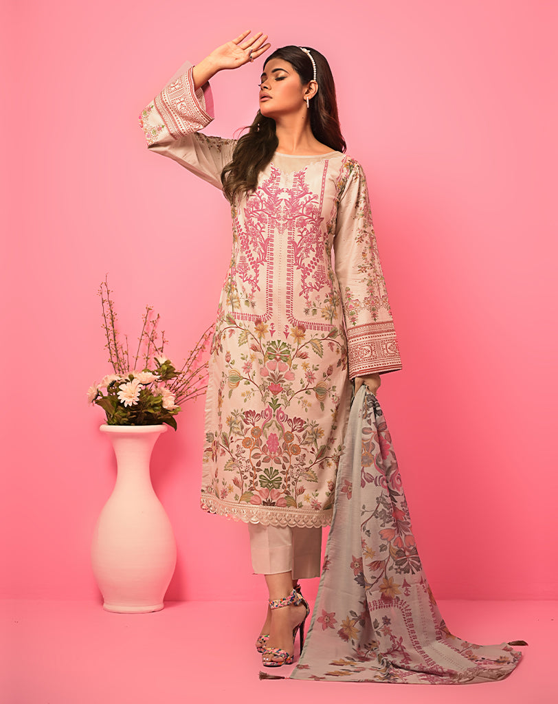 3PC LAWN EMB UNSTITCH SUIT