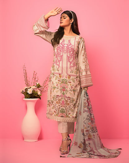 3PC LAWN EMB UNSTITCH SUIT