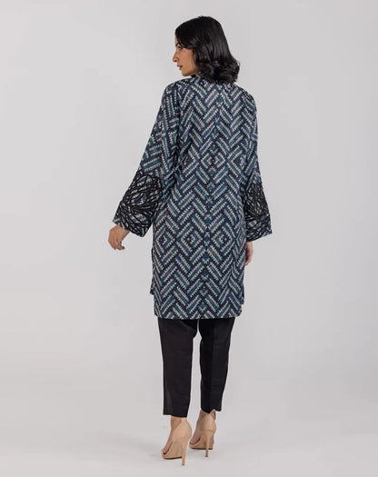 Printed Embroidrered Lawn Shirt