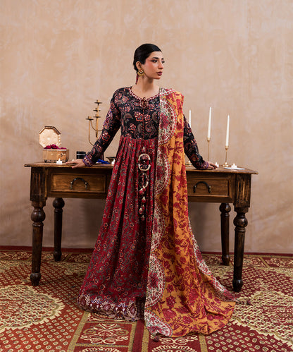 3 Piece - Embroidered Raw silk Suit