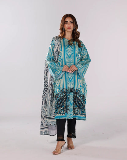 Printed 3pcs suit.