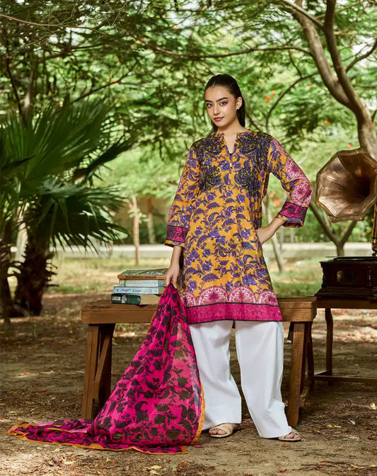 3pcs printed suit.