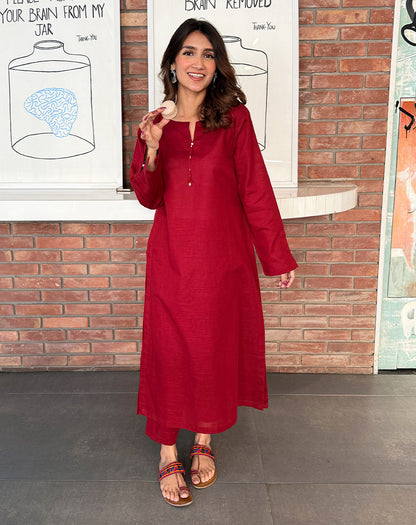 Solid khaddar 2 Pcs Suit