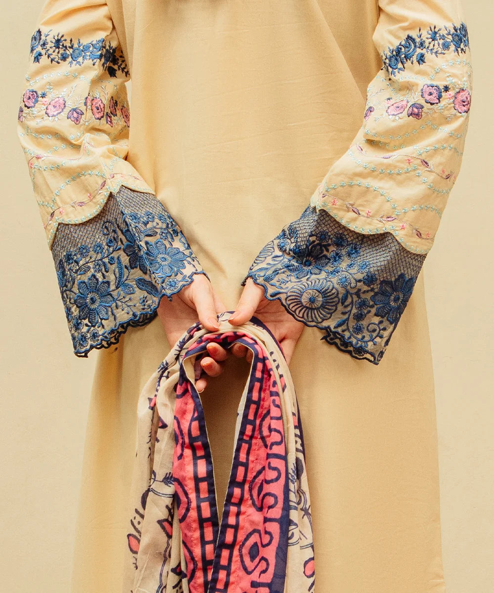 EMBROIDED 3PCS COTTON SUIT