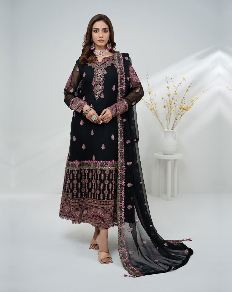 Embroidered Chiffon Luxury Suit