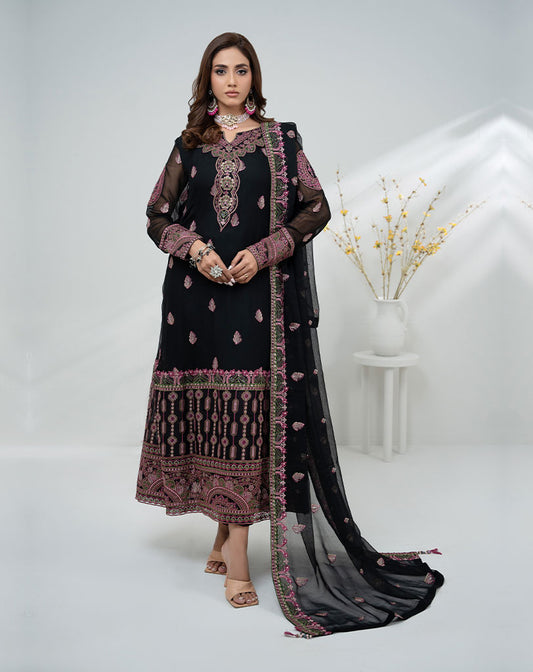 Embroidered Chiffon Luxury Suit