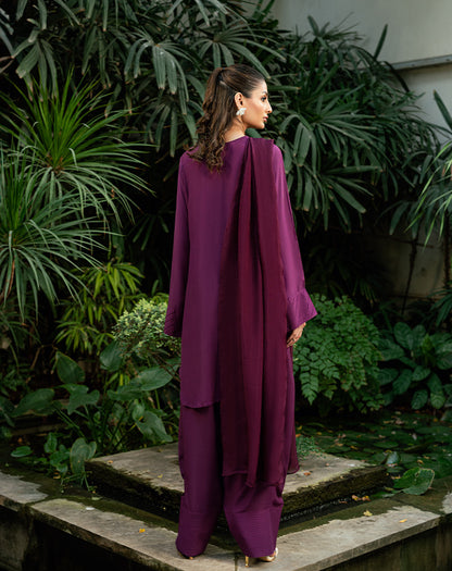 3PCS RAW SILK SUIT