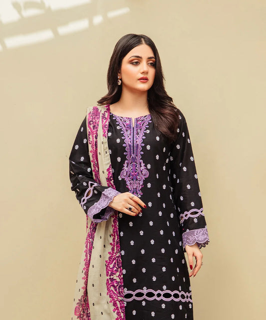 EMBROIDED 3PCS COTTON SUIT