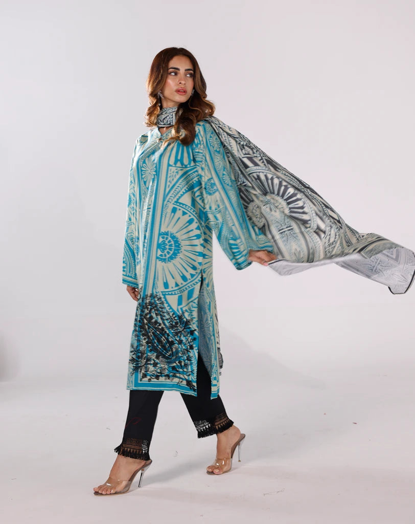 Printed 3pcs suit.