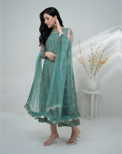 Embroidered Net Luxury Suit