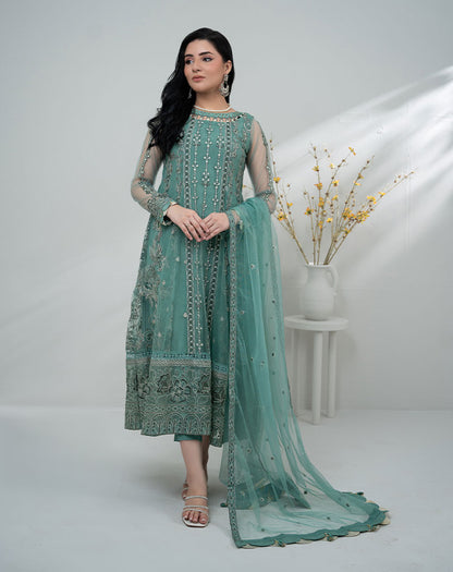 Embroidered Net Luxury Suit