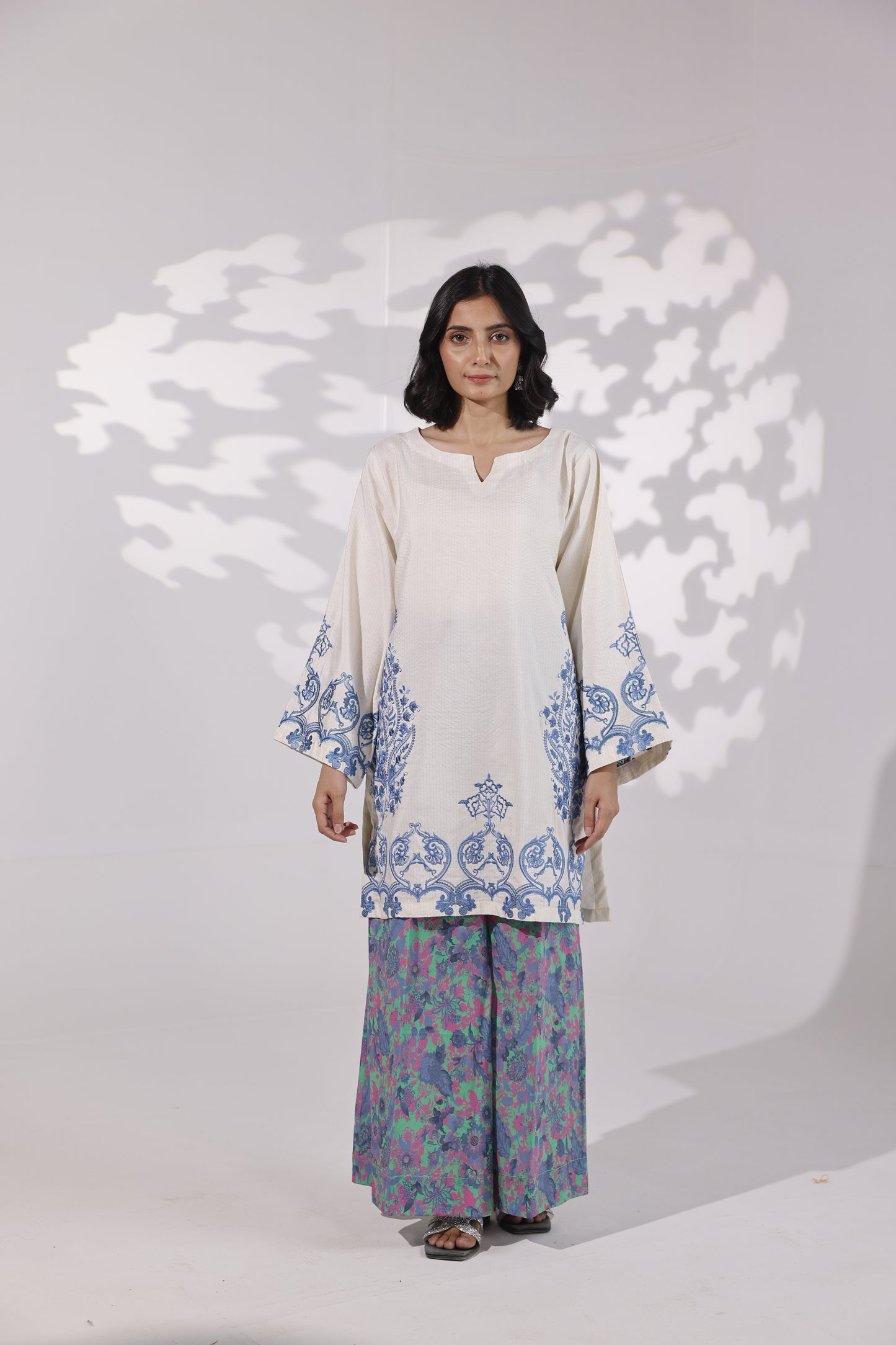 Printed Emb 2 Pcs Suit
