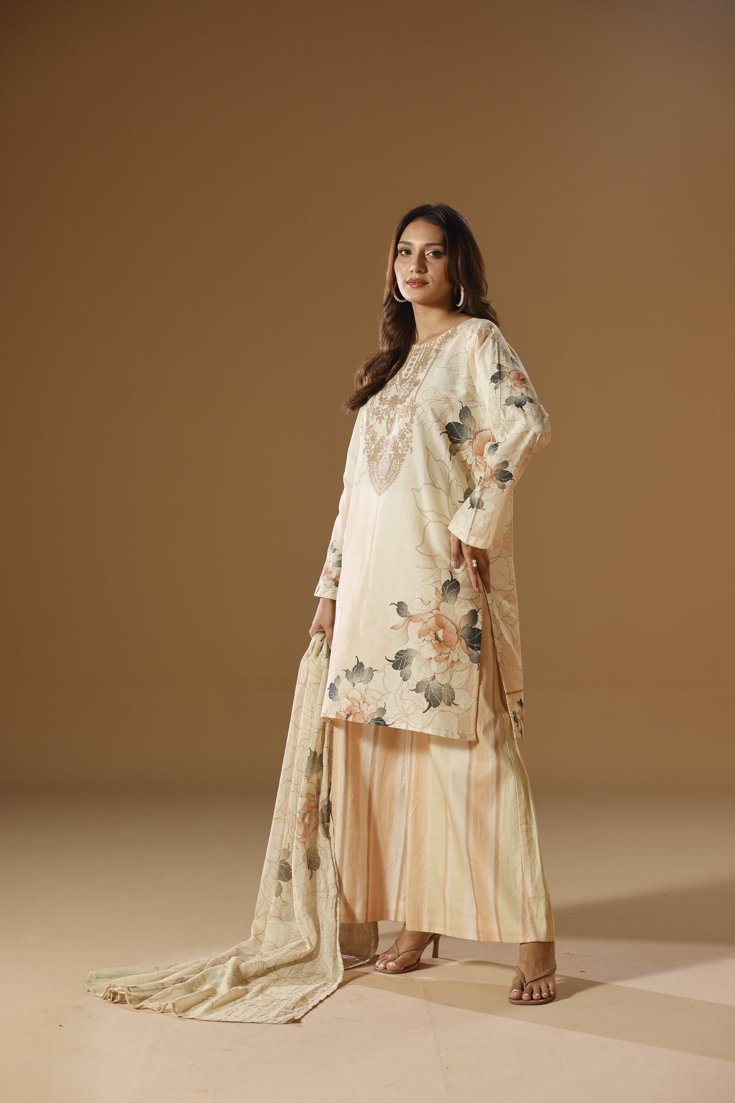 Printed 3 pcs suit