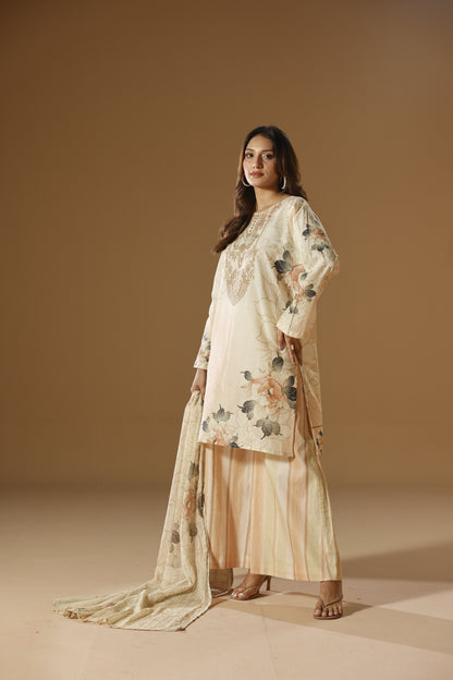 Printed 3 pcs suit