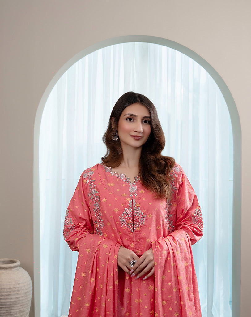 EMBROIDED 3PCS COTTON SUIT