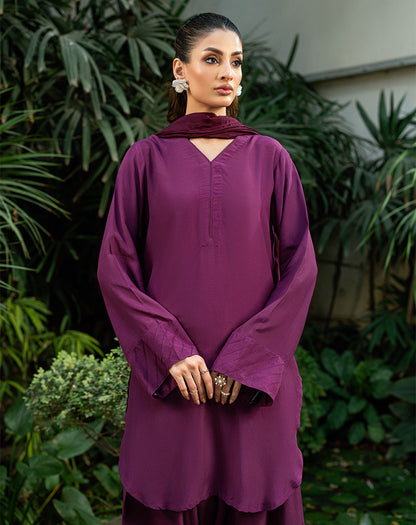 3PCS RAW SILK SUIT