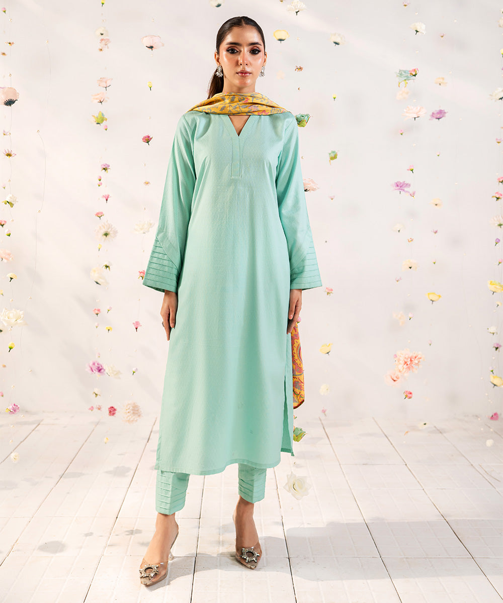 Solid Jacquard 3 pcs Shirt