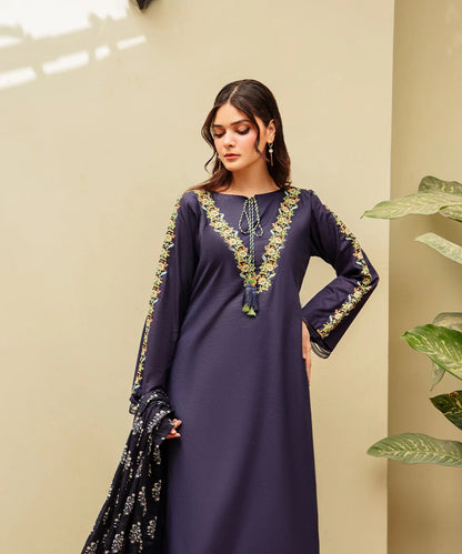 EMBROIDED 3PCS COTTON SUIT