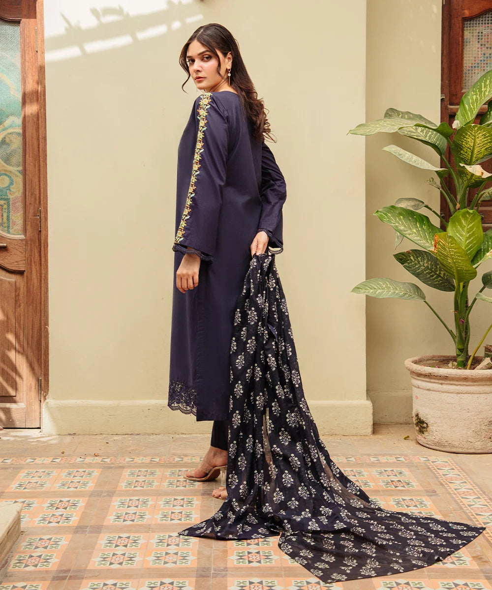 EMBROIDED 3PCS COTTON SUIT