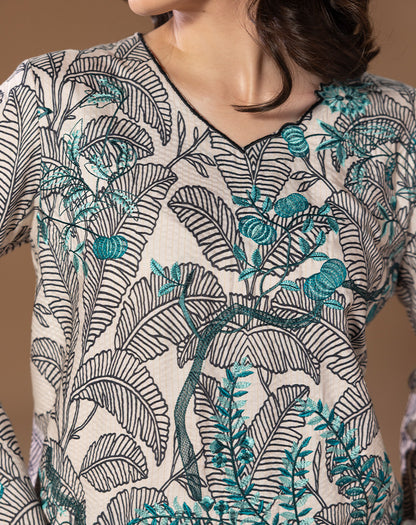 ONE PC PRINTED EMBROIDED LAWN SHIRT