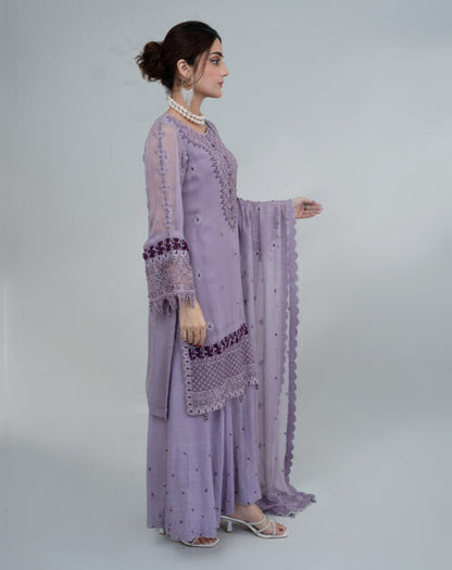 Embroidered Chiffon Luxury Suit
