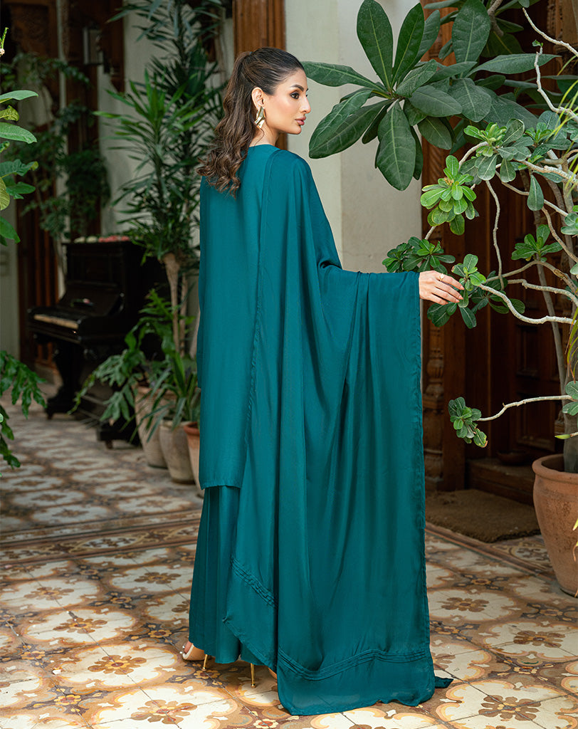 3PCS RAW SILK SUIT