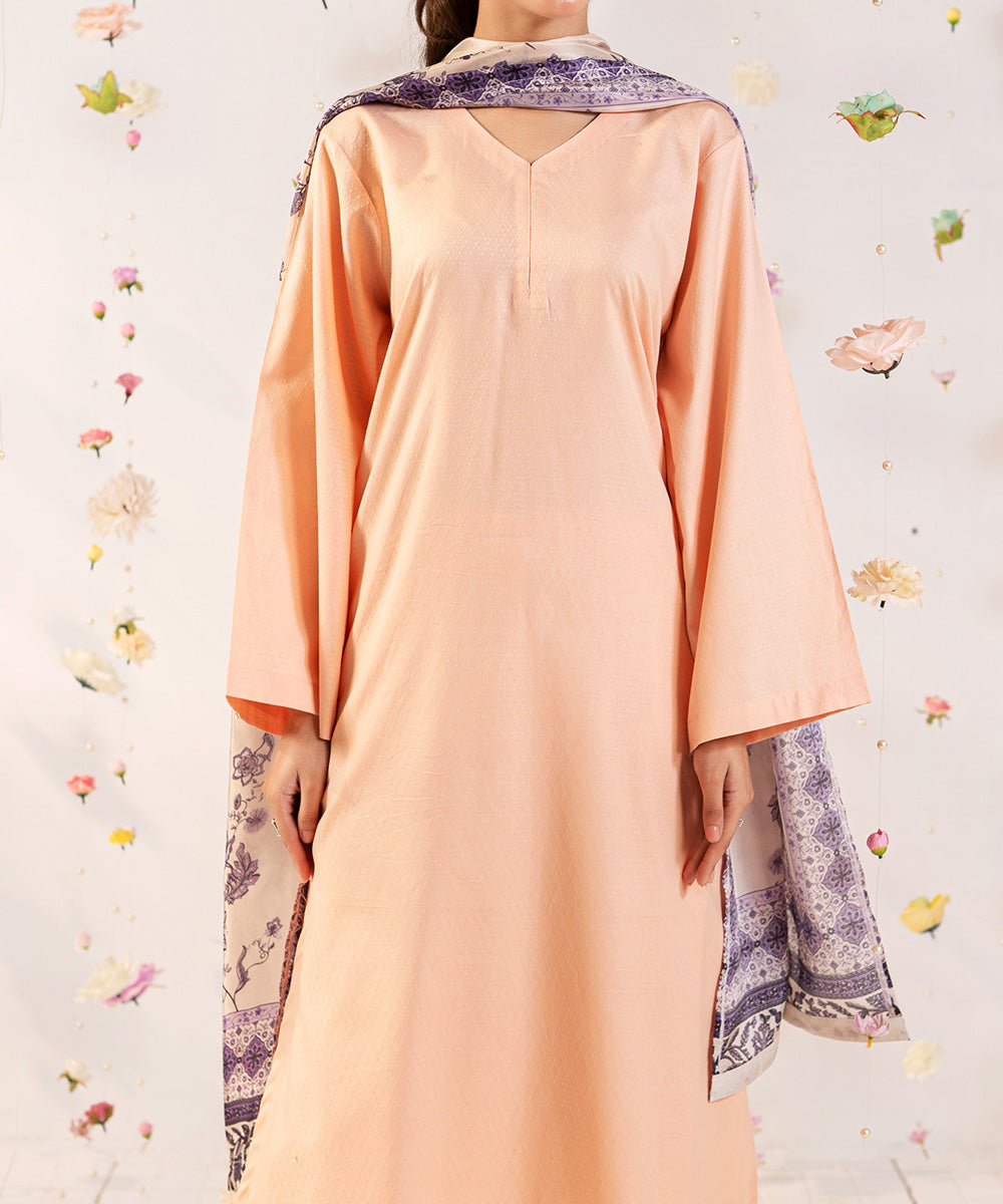 Solid  Jacquard 3 pcs Shirt