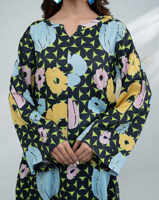 ONE PC PRINTED LILEN SHIRT